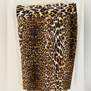 Animal print pencil skirt